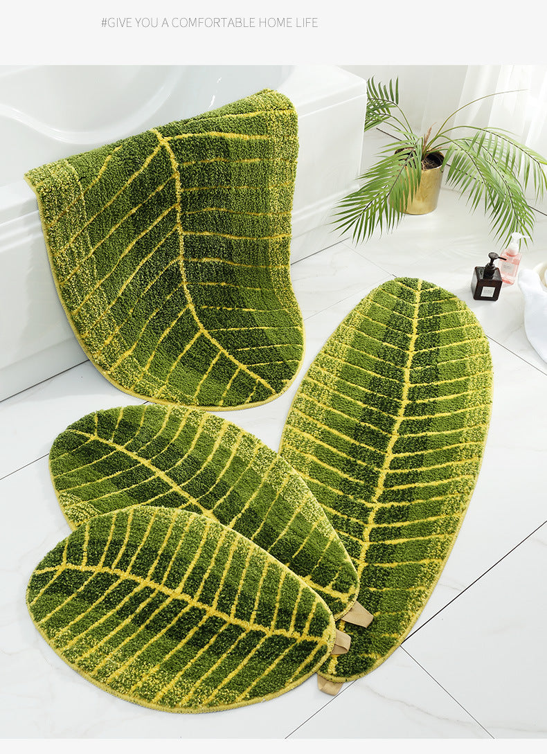 Homio Decor Bathroom Banana Leaf Bath Mat