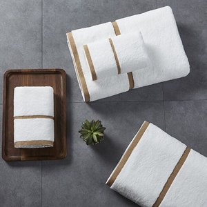 Homio Decor Bathroom Brown / Set 2pcs White Towel Set