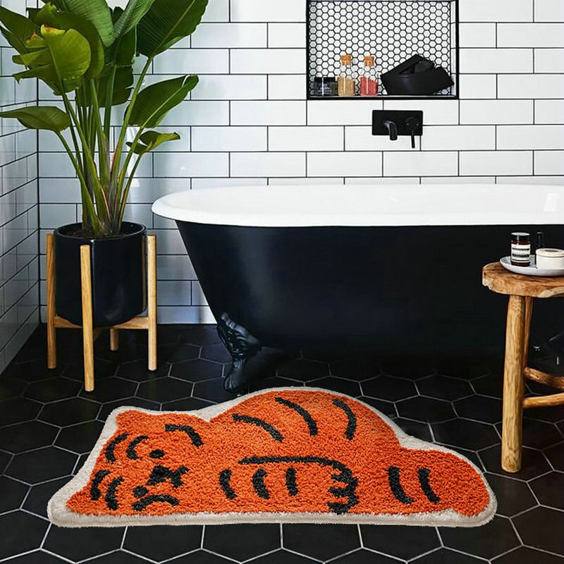 Homio Decor Bathroom Cute Tiger Bathroom Mat