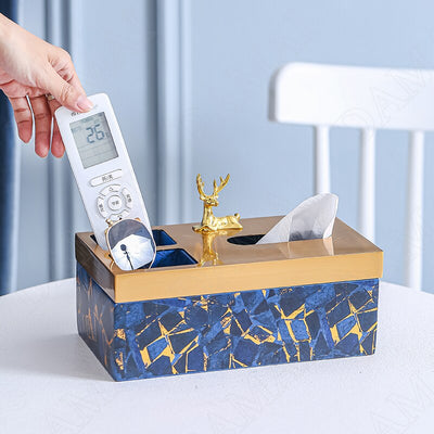 Homio Decor Bathroom Golden Deer Decorative Tissue Box