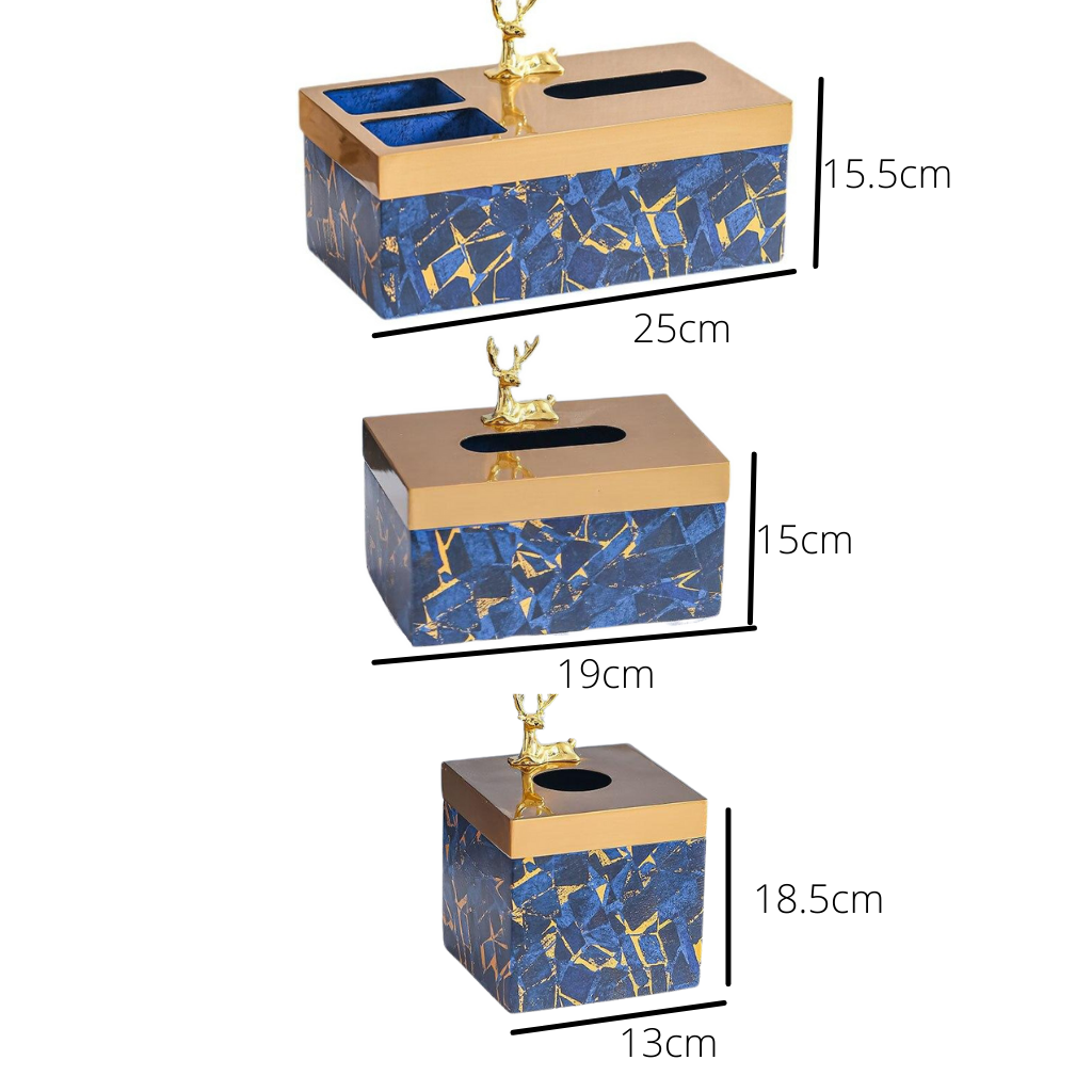Homio Decor Bathroom Golden Deer Decorative Tissue Box