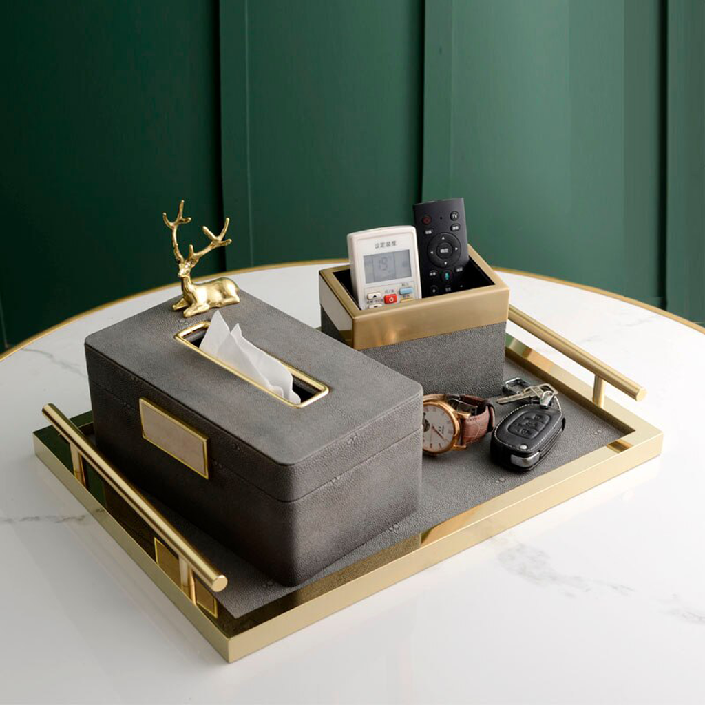Homio Decor Bathroom Luxury Leather Tissue Box