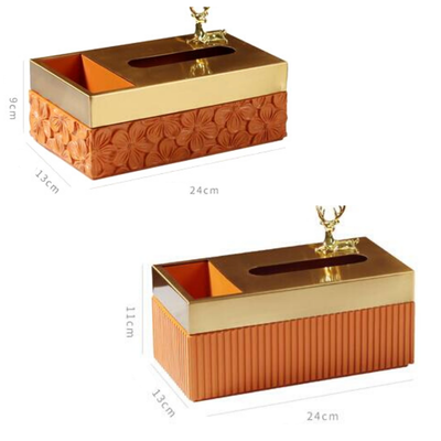 Homio Decor Bathroom Luxury Resin Tissue Box