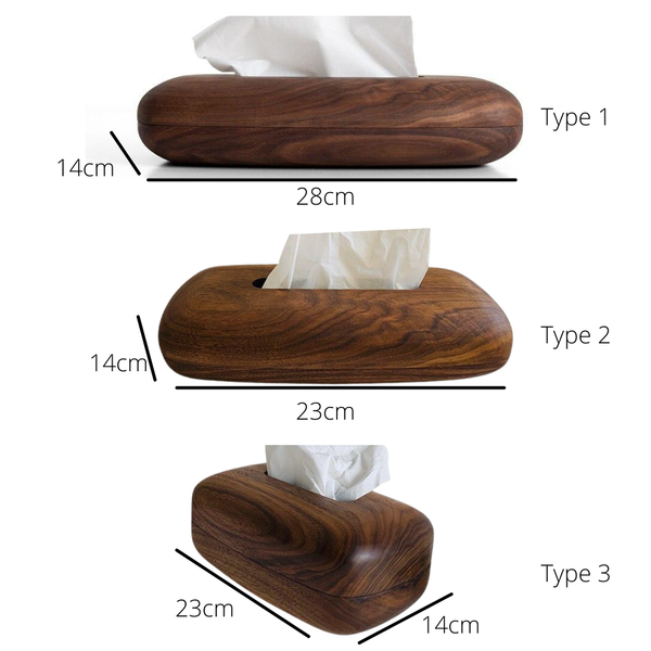 Walnut Wood Tissue Box | Luxury Solid Wood Tissue Holder for Home ...