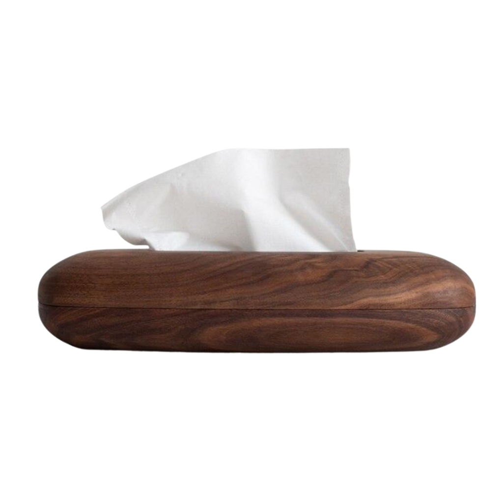 Walnut Wood Tissue Box | Luxury Solid Wood Tissue Holder for Home ...