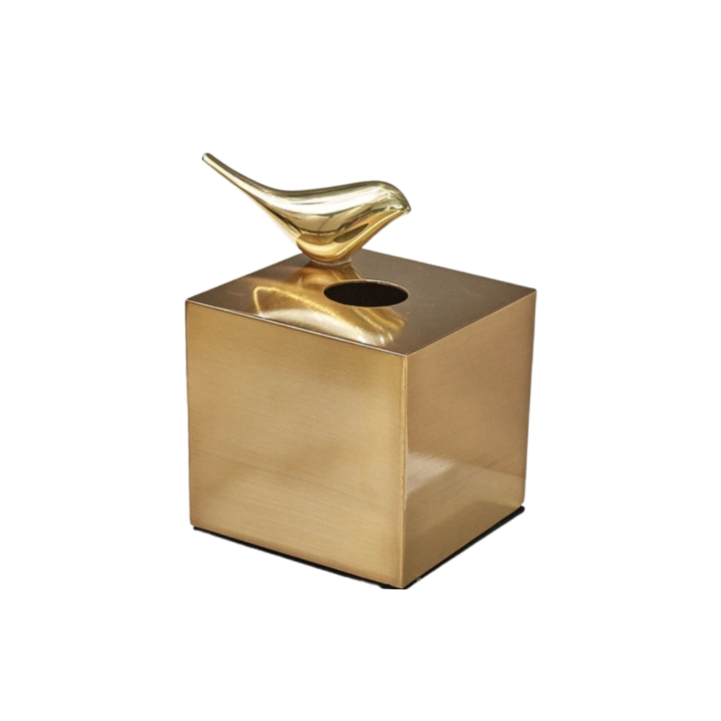 Homio Decor Bathroom Type C Luxury Golden Tissue Box
