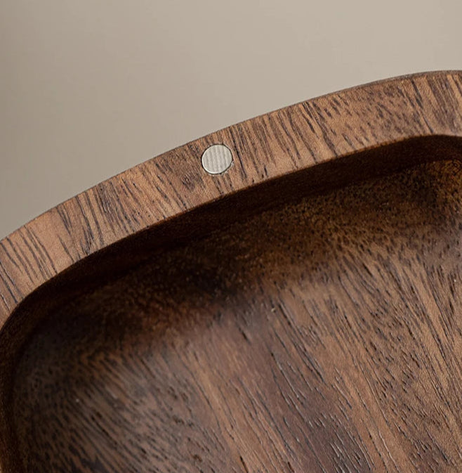 Homio Decor Bathroom Walnut Wood Tissue Box