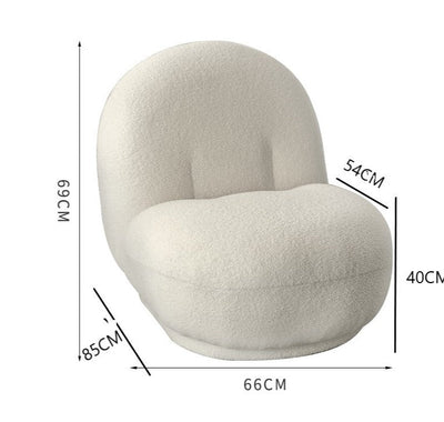 Homio Decor Bean Shaped Lambswool Lazy Chair