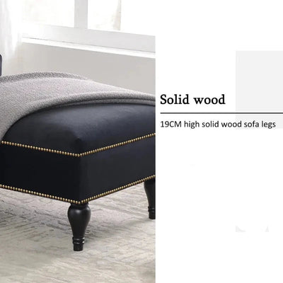 Homio Decor Bedroom Black / United States Right Arm Victorian Velvet Chaise Lounge