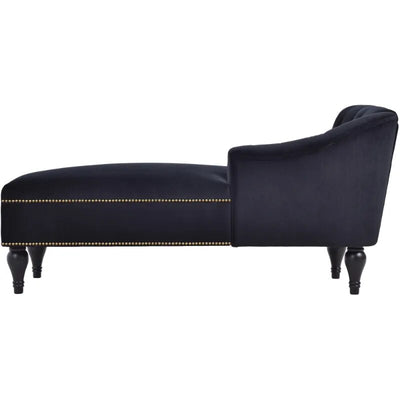 Homio Decor Bedroom Black / United States Right Arm Victorian Velvet Chaise Lounge