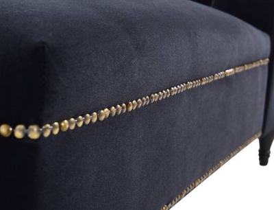 Homio Decor Bedroom Black / United States Right Arm Victorian Velvet Chaise Lounge