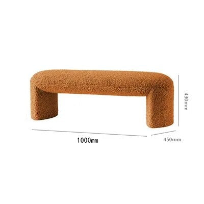 Homio Decor Bedroom dark orange-1m Designer Lambswool Bench