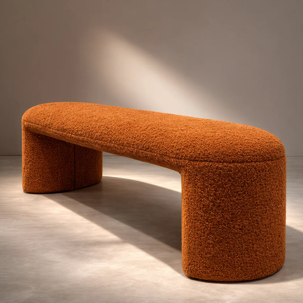 Homio Decor Bedroom Designer Lambswool Bench