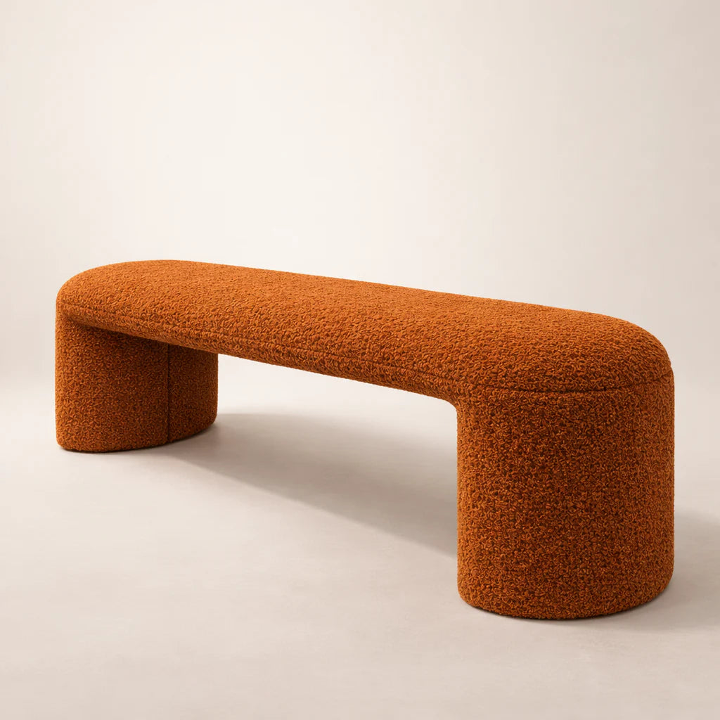 Homio Decor Bedroom Designer Lambswool Bench