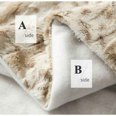 Homio Decor Bedroom Leopard Pattern Fur Blanket