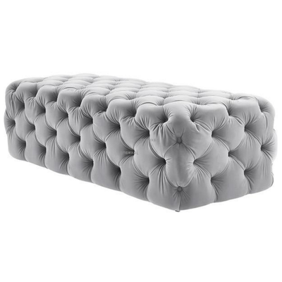 Homio Decor Bedroom Light Grey / 120cm Minimalist Button Tufted End of Bed Bench