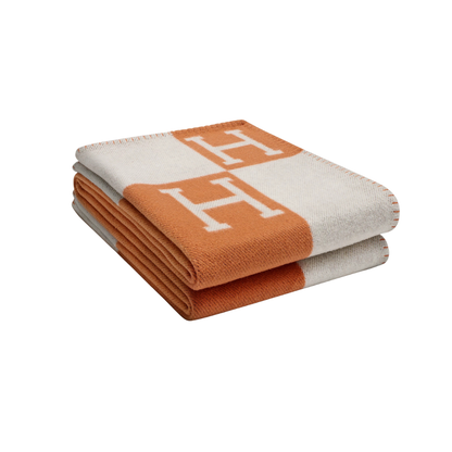 Homio Decor Bedroom Linéa/Orange Cashmere Throw Blanket