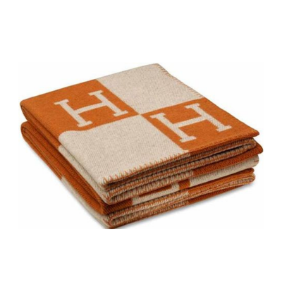 Homio Decor Bedroom Orange Cashmere Throw Blanket