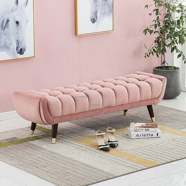 Homio Decor Bedroom Pink (80cm) Nordic Fashion Bench