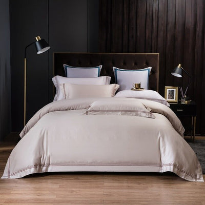 Homio Decor Bedroom Queen Size / Coffee Luxury Embroidery Bedding Set