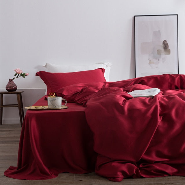 Homio Decor Bedroom Red / Queen Mulberry Bedding Set