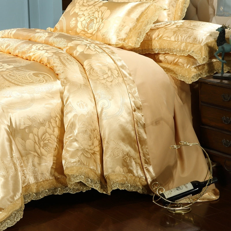 Homio Decor Bedroom Royal Jacquard Fabric Bedding Set