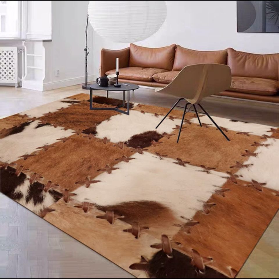 Homio Decor Bedroom Style 1 / 80 x 120cm Rustic Cowhide Carpet