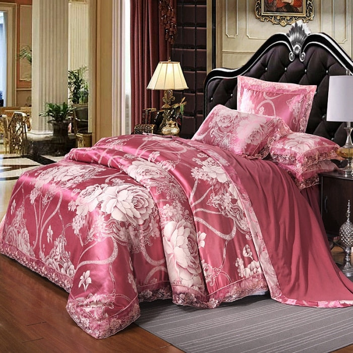 Homio Decor Bedroom Style 5 / King Royal Jacquard Fabric Bedding Set