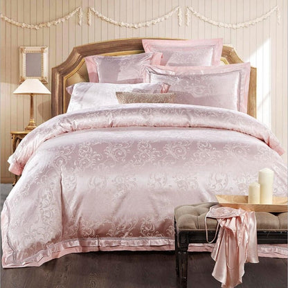 Homio Decor Bedroom Style 6 / Queen Gem Blue Luxury Satin Bedding Set