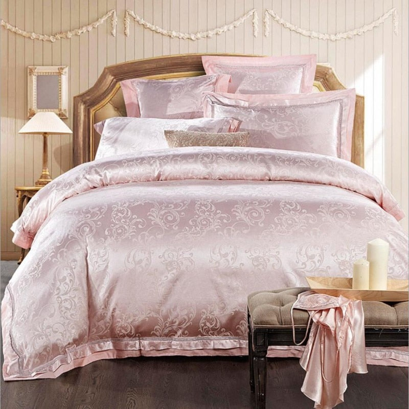 Homio Decor Bedroom Style 6 / Queen Gem Blue Luxury Satin Bedding Set