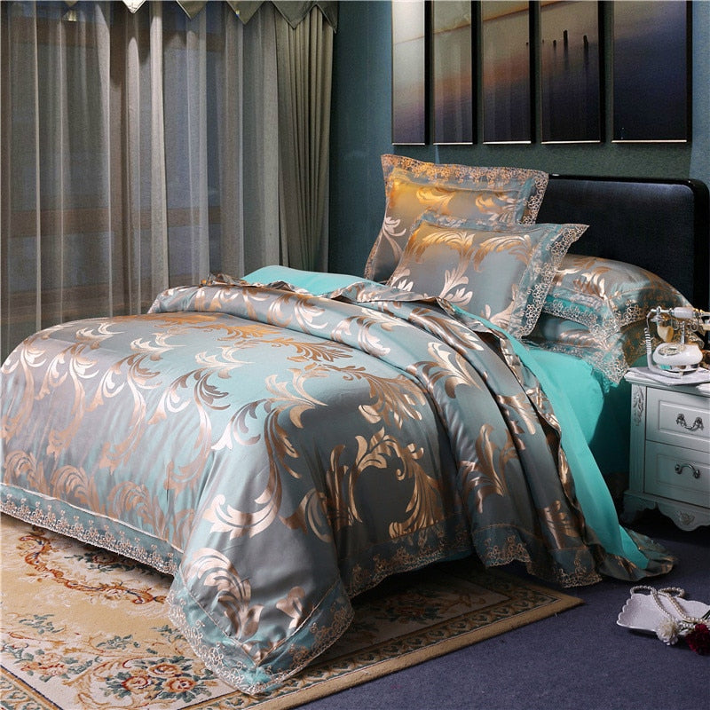 Homio Decor Bedroom Style 9 / King Royal Jacquard Fabric Bedding Set