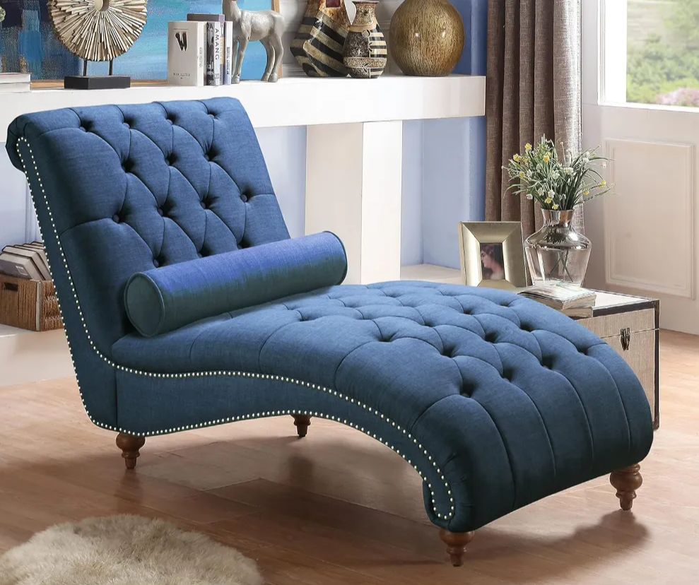 Homio Decor Bedroom Upholstered Lounge Chair with Toss Pillow
