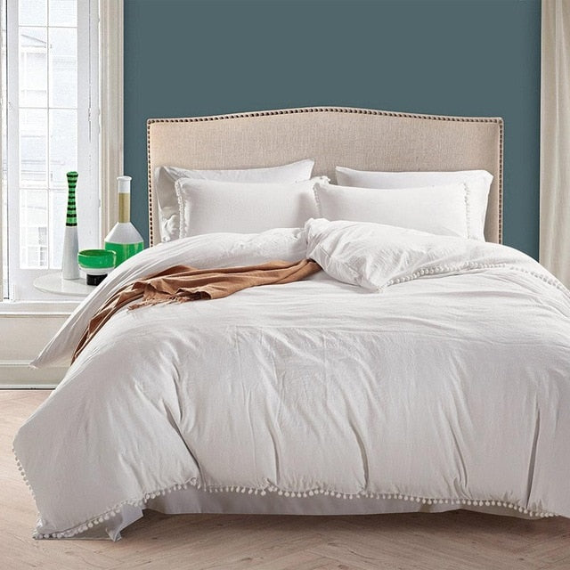 Homio Decor Bedroom White / 170x230cm Solid Color Quilt Bedding Set