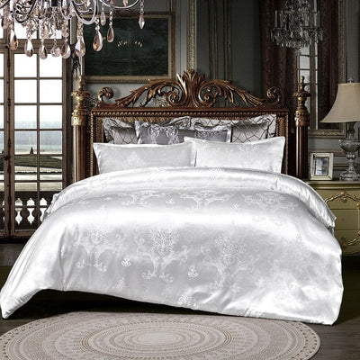 Homio Decor Bedroom White / 175x218cm Luxury Jacquard Bedding Set