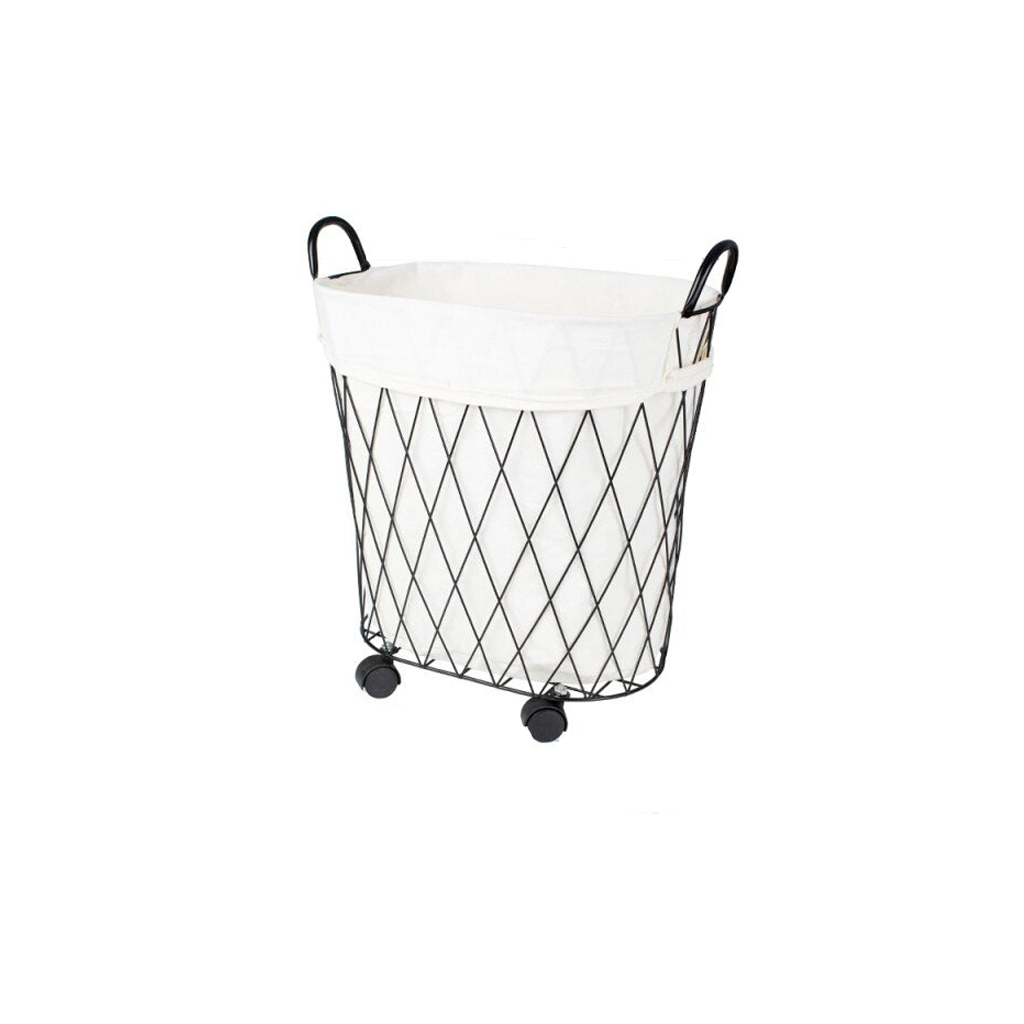 Homio Decor Black Golden Iron Laundry Basket