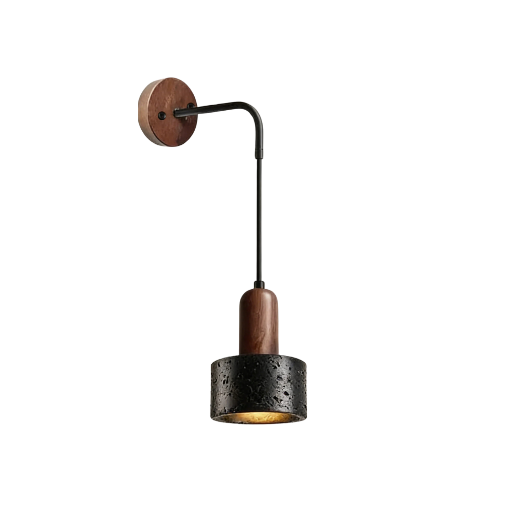 Homio Decor Black Kai Travertine Pendant
