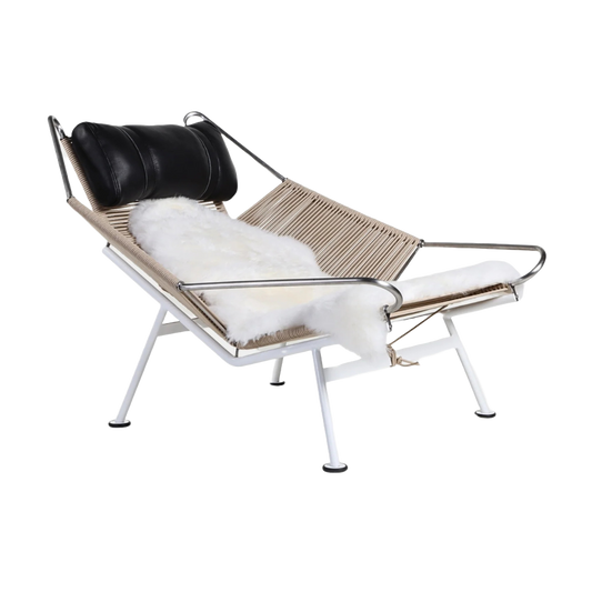 Homio Decor Black Leather / Chair Only The Flagline Lounge Chair