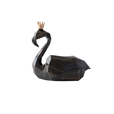 Homio Decor Black / Swan Resin Flamingo Tissue Box