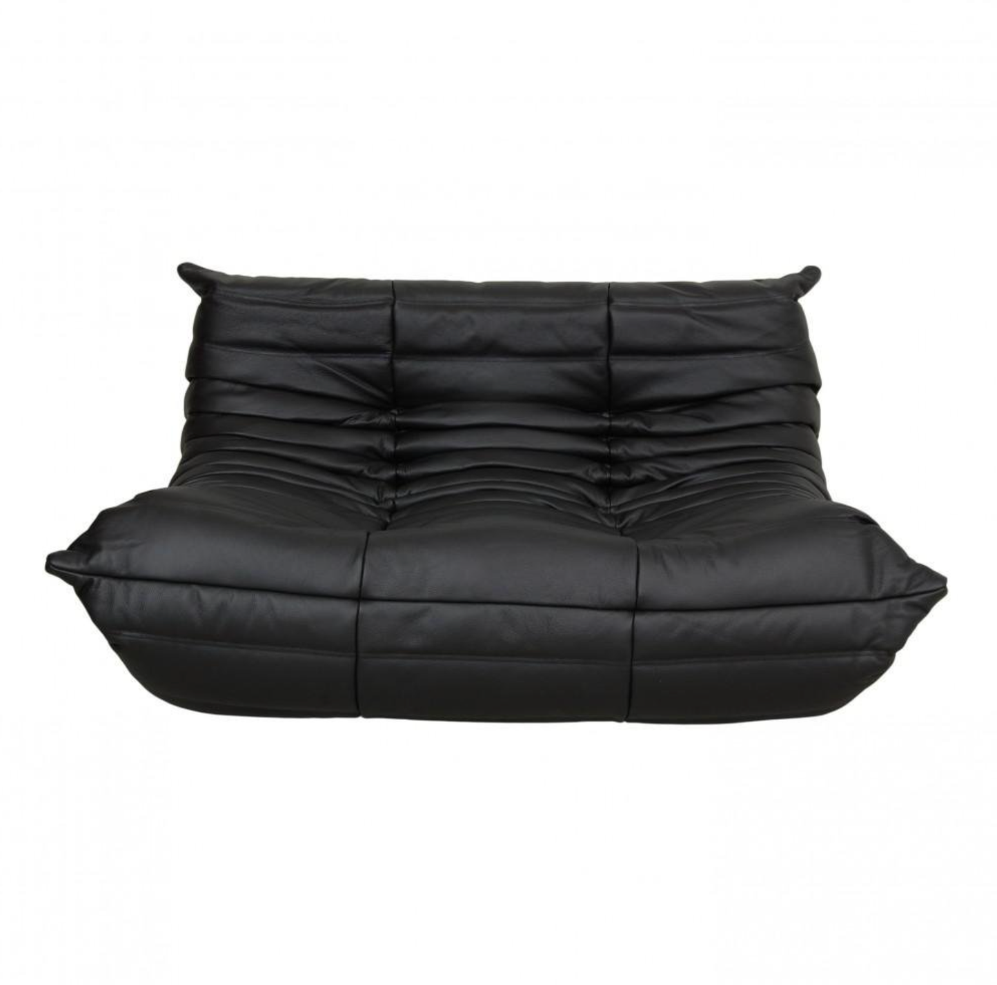 Homio Decor Black Togo Loveseat (2 Seater) - Leather