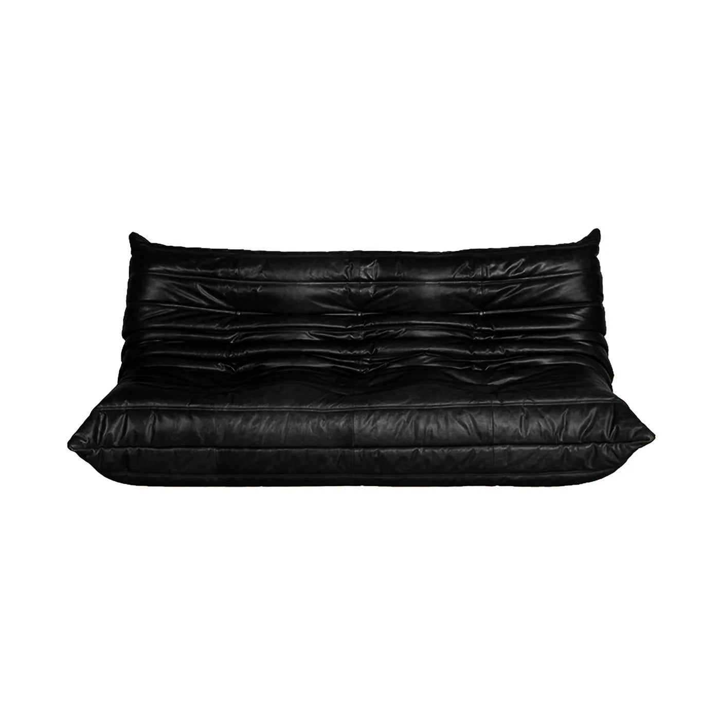 Homio Decor Black Togo Sofa (3 Seater) - Leather