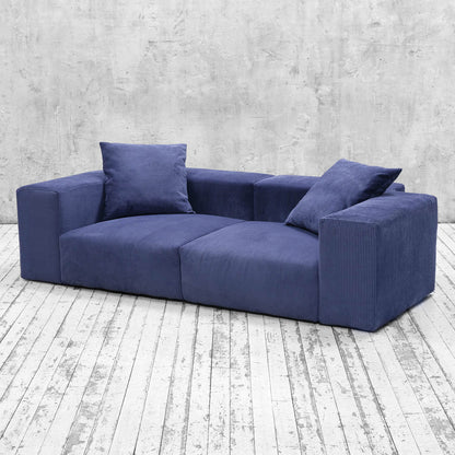 Bloc Sofa (Corduroy) - Blue