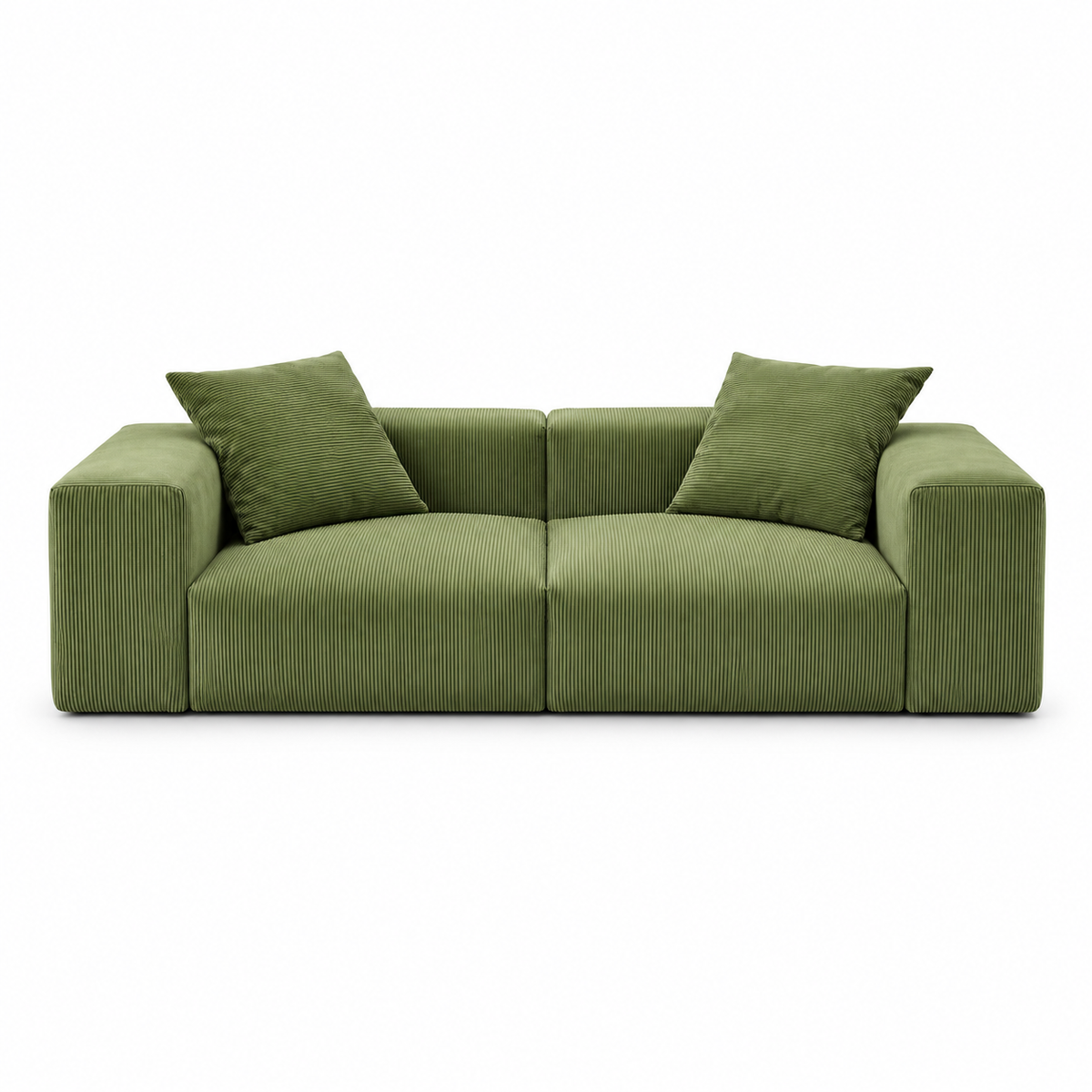 Bloc Sofa (Corduroy) - Grass Green