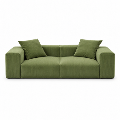 Bloc Sofa (Corduroy) - Grass Green