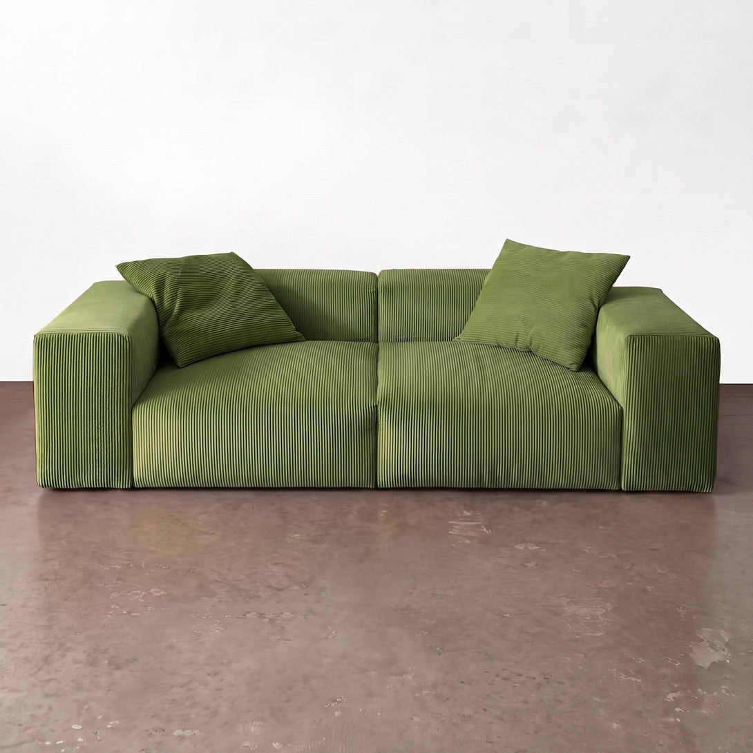 Bloc Sofa (Corduroy) - Grass Green