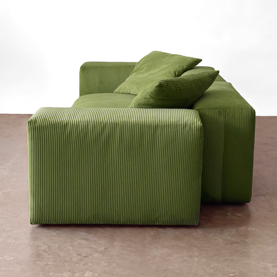 Bloc Sofa (Corduroy) - Grass Green