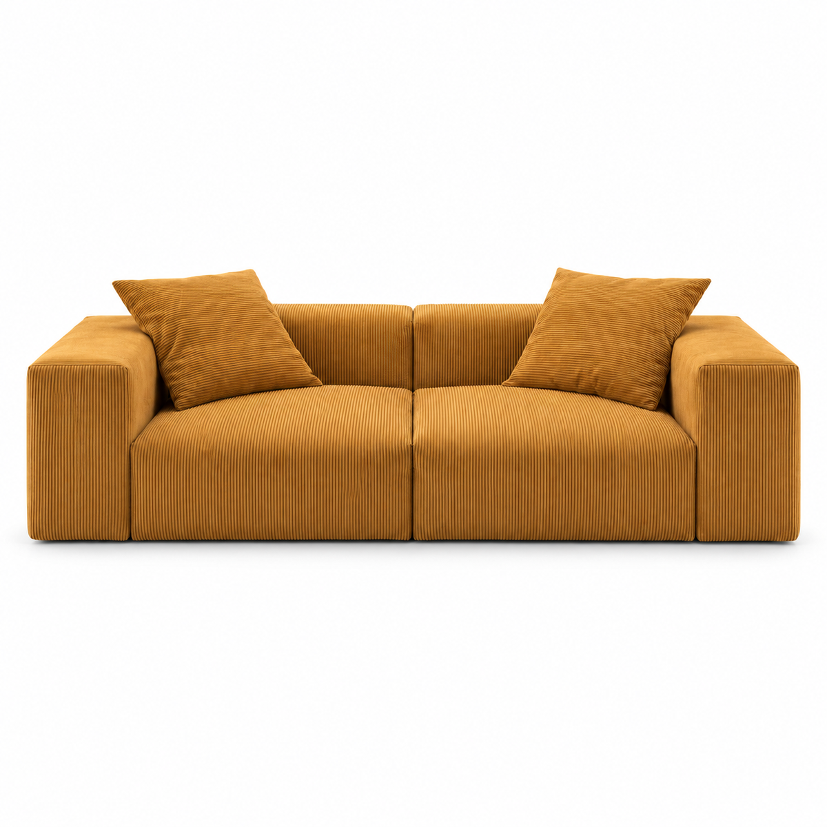 Bloc Sofa (Corduroy) - Mustard