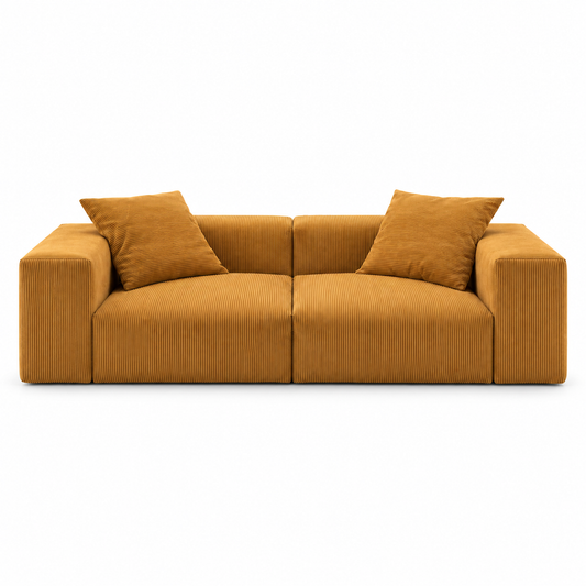 Bloc Sofa (Corduroy) - Mustard