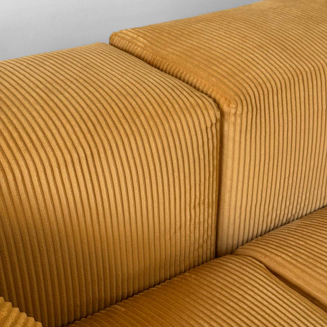 Bloc Sofa (Corduroy) - Mustard