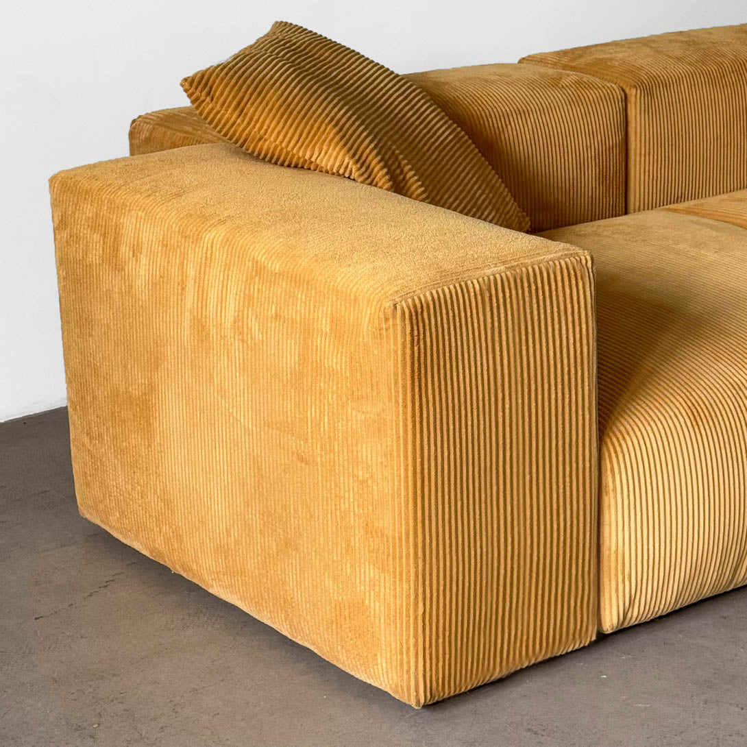 Bloc Sofa (Corduroy) - Mustard