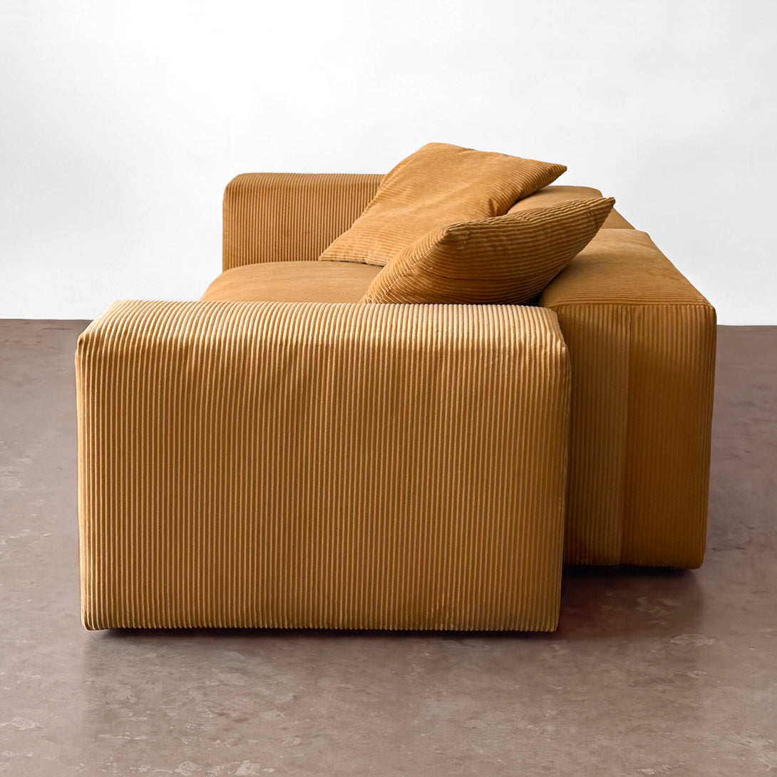Bloc Sofa (Corduroy) - Mustard